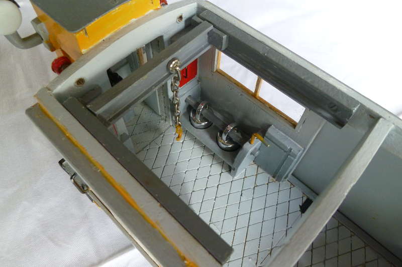 Blick ins Innere des Inspektionswagens von oben