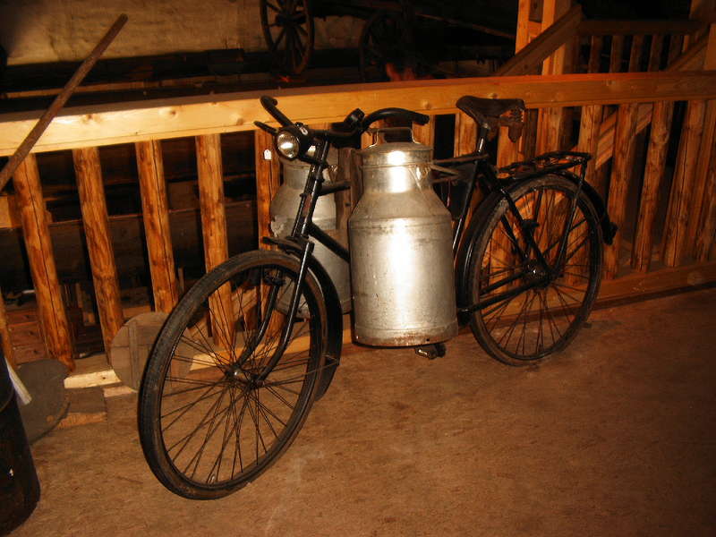Milchkannen Fahrrad
