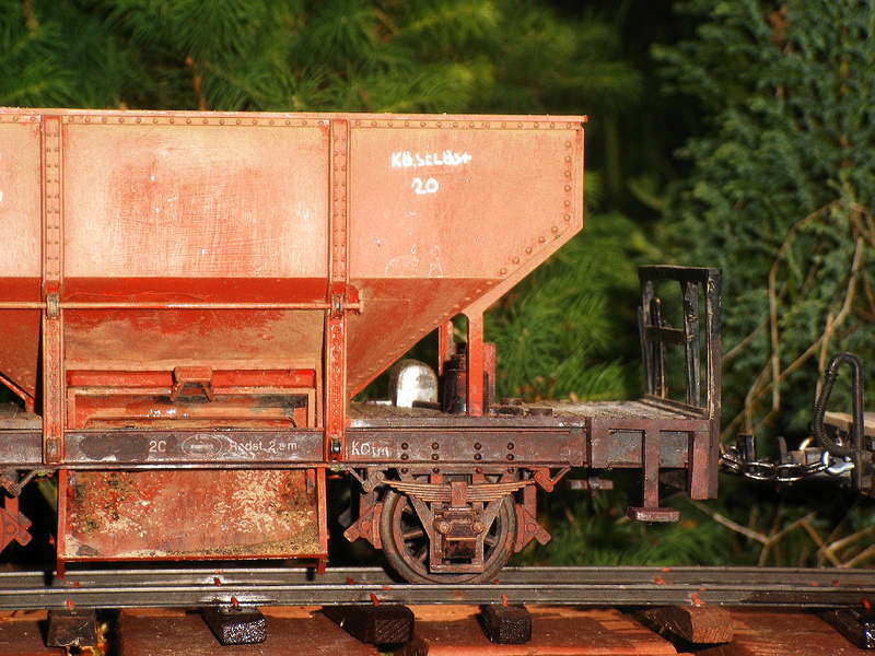 Schotterwagen-Farbspiele