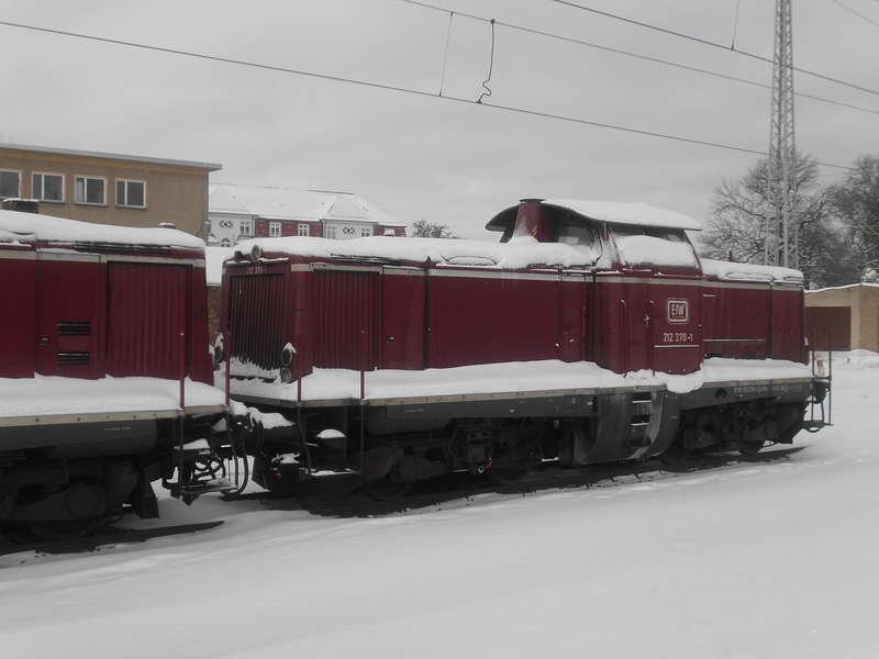 V100 im Bahnhof Neustrelitz