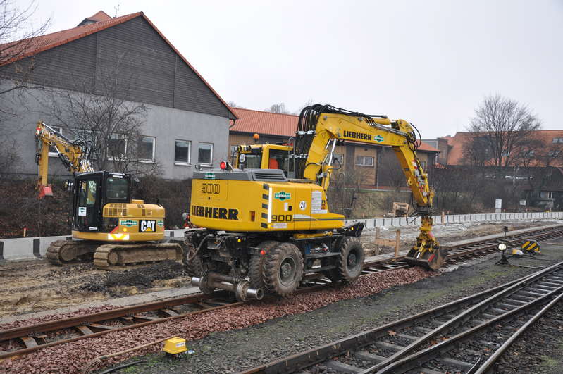 Bauarbeiten an Gleis 3 und 4
