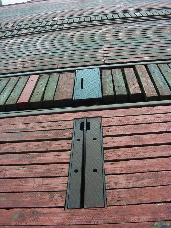 Weichenstellhebel im Anleger