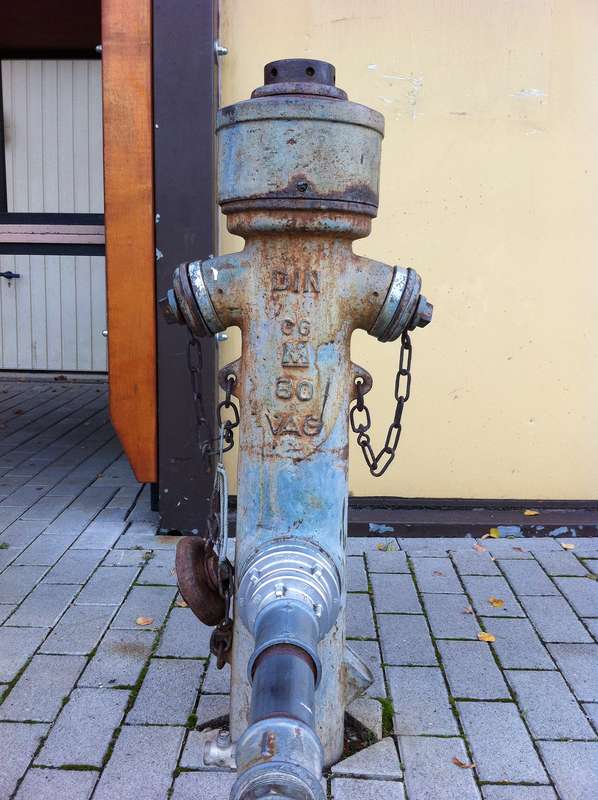 Blauer Hydrant