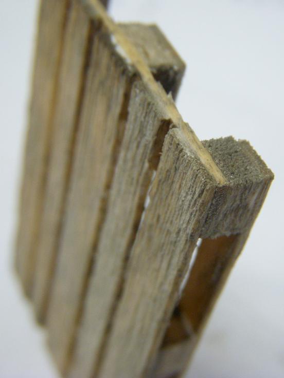 Palette auf Stirnseite