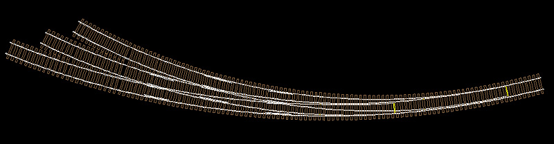 Einseitige Doppelweiche in CAD
