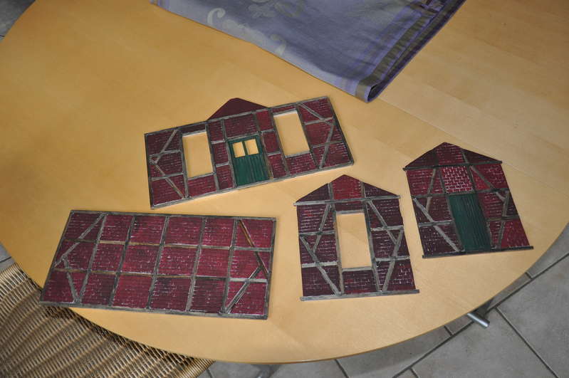 Bahnhof BERGE Wandteile