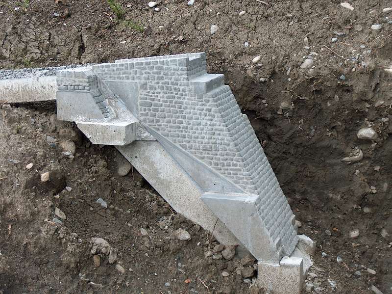 Unteres Fundament der Steffenbachbrücke