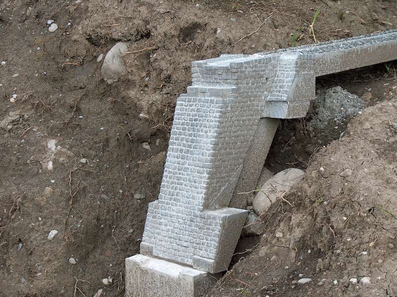 Oberes Fundament der Steffenbachbrücke