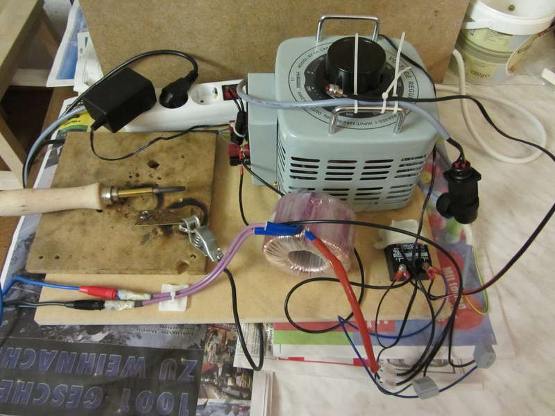 Testaufbau fliegend