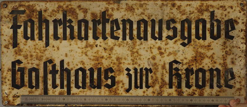 Fahrtkartenausgabe im Gasthaus zur Krone