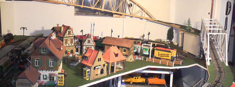 Panorama-Ansicht der LGB-Anlage von Bahnjockel