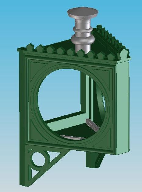 Nasenuhr 3d-Zeichnung